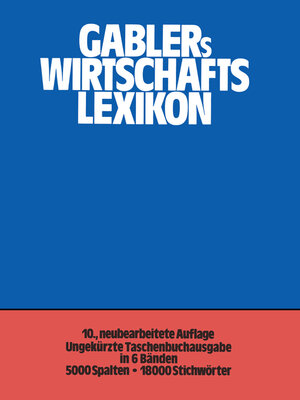cover image of Gablers Wirtschafts Lexikon